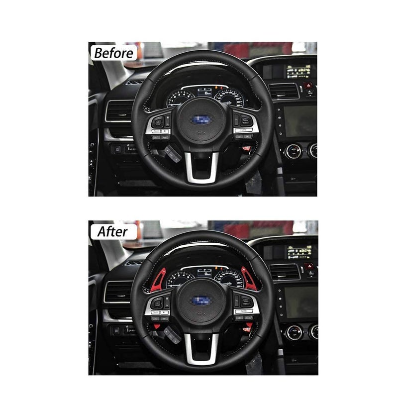 CKE Compatible with Subaru Crosstrek Forester Outback Impreza Legacy Ascent WRX BRZ Scion FR-S GT86 Accessories Car Paddle Shifter Extension Shift Paddle Cover Trims -Red - Image 5